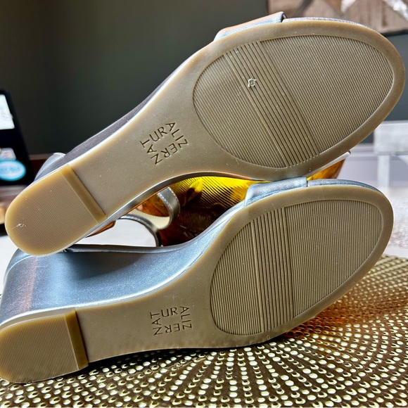 Naturalizer London Silver wedge sandals - Picture 12 of 12